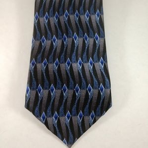 Thaisilk men's silk tie in blues and black
